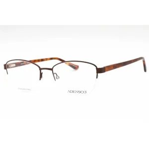 Adensco Women's Eyeglasses - Brown Metal Cat Eye Shape Half Rim Frame | AD 235 009Q 00