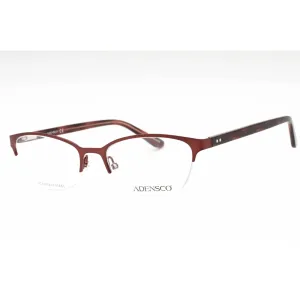Adensco Women's Eyeglasses - Matte Plum Metal Oval Half Rim Frame | AD 238 0U7I 00