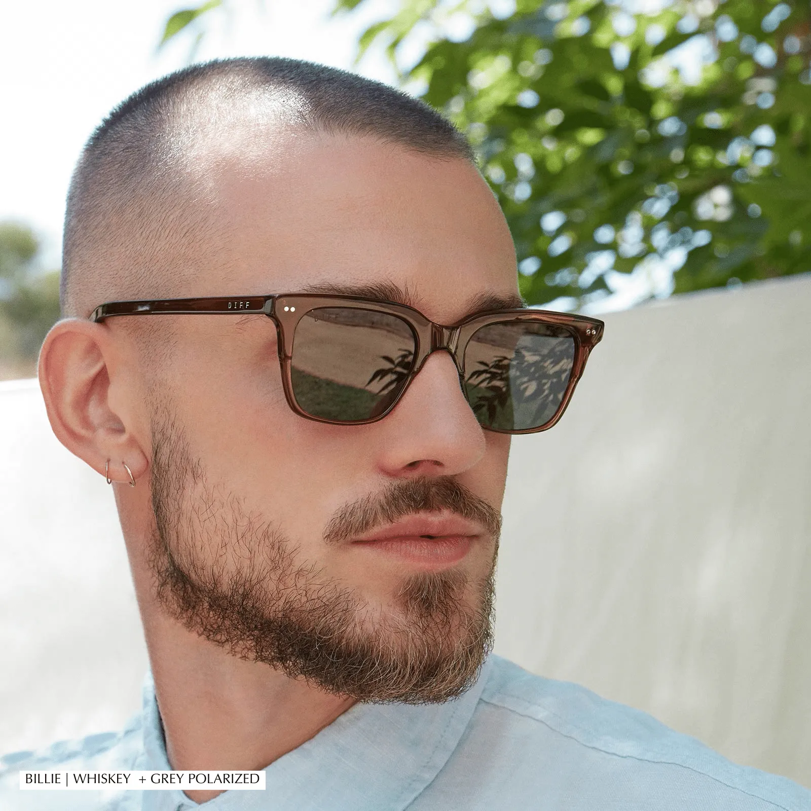 BILLIE - MATTE BLACK   BLUE GRADIENT FLASH   POLARIZED SUNGLASSES