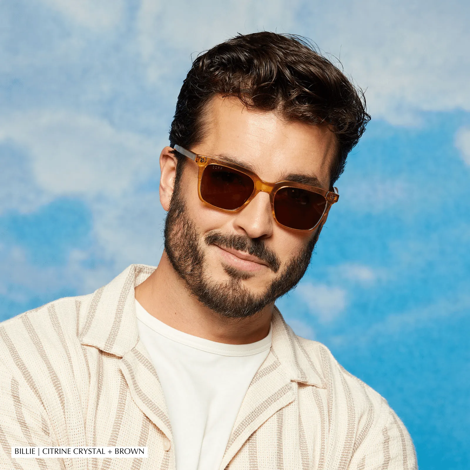 BILLIE - MATTE BLACK   BLUE GRADIENT FLASH   POLARIZED SUNGLASSES