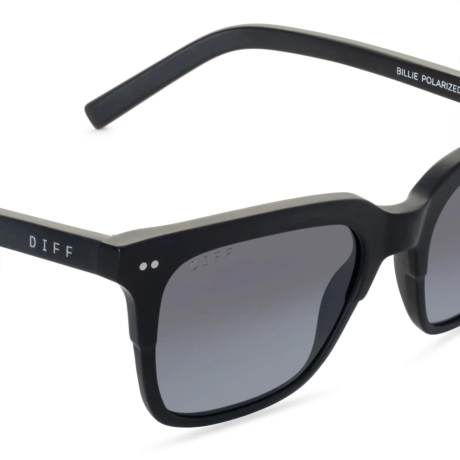 BILLIE - MATTE BLACK   BLUE GRADIENT FLASH   POLARIZED SUNGLASSES
