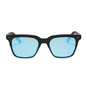 BILLIE - MATTE BLACK   BLUE MIRROR SUNGLASSES