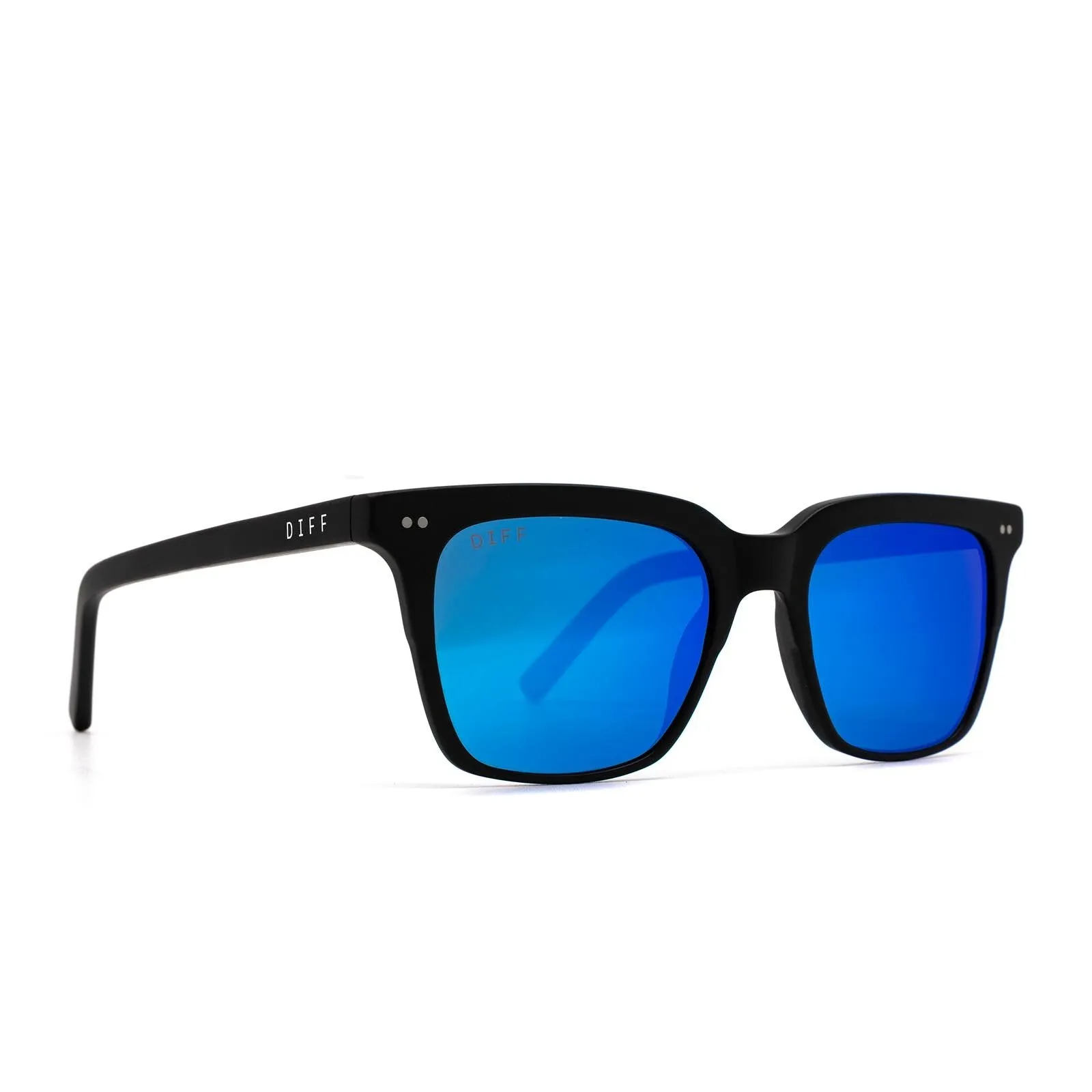BILLIE - MATTE BLACK   BLUE MIRROR SUNGLASSES