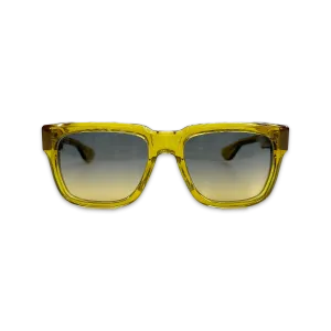 Box Officer Sunglasses Transparent Yellow