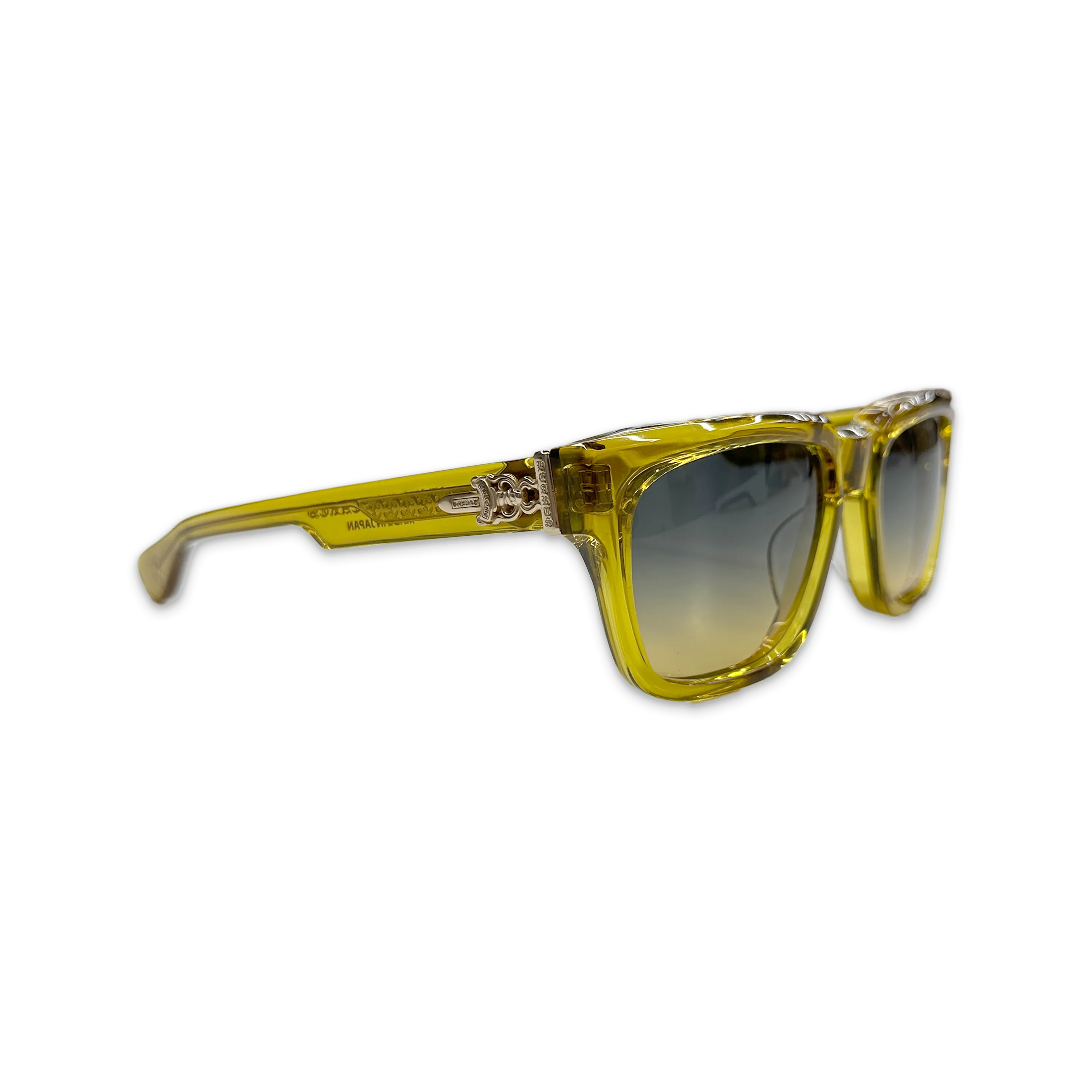 Box Officer Sunglasses Transparent Yellow