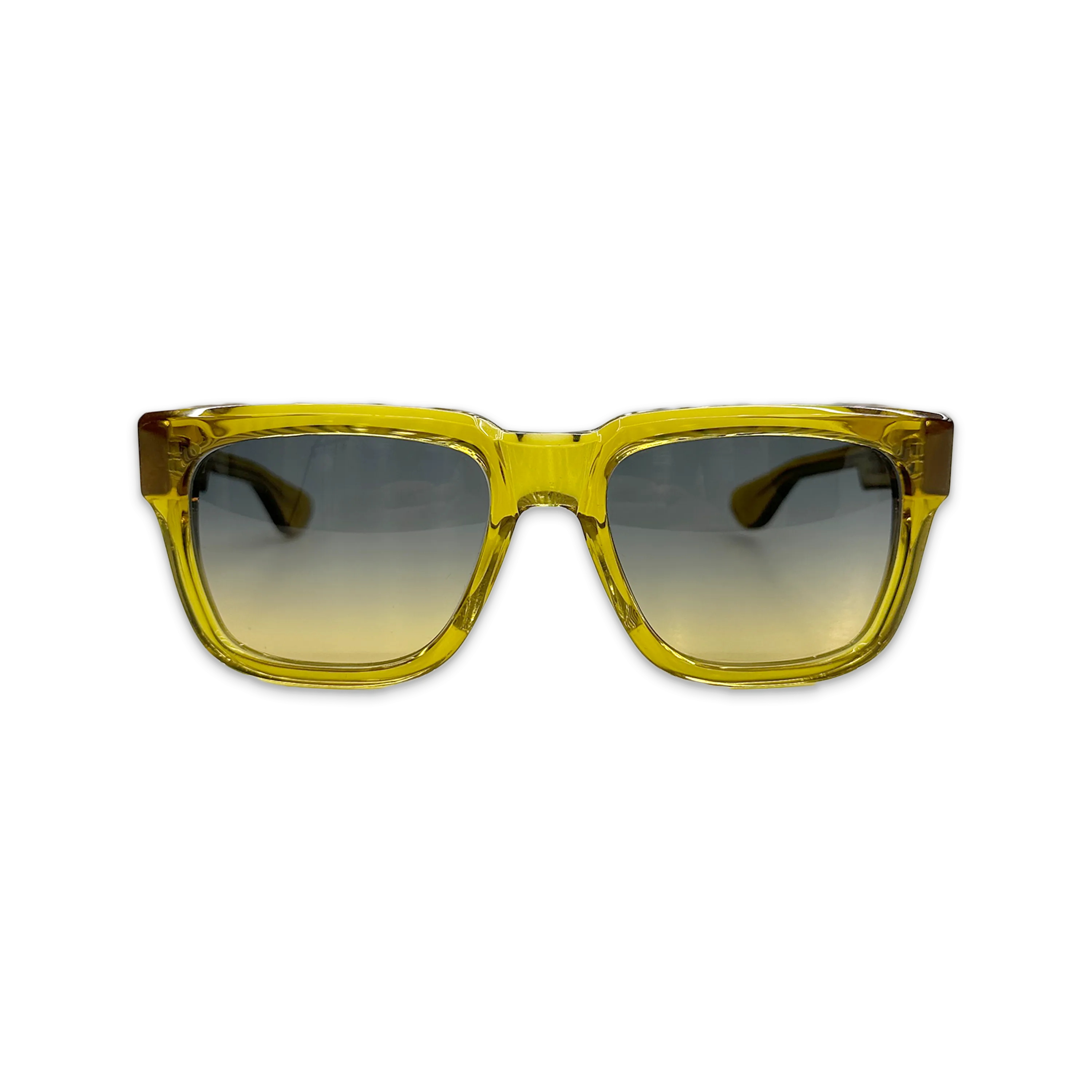 Box Officer Sunglasses Transparent Yellow