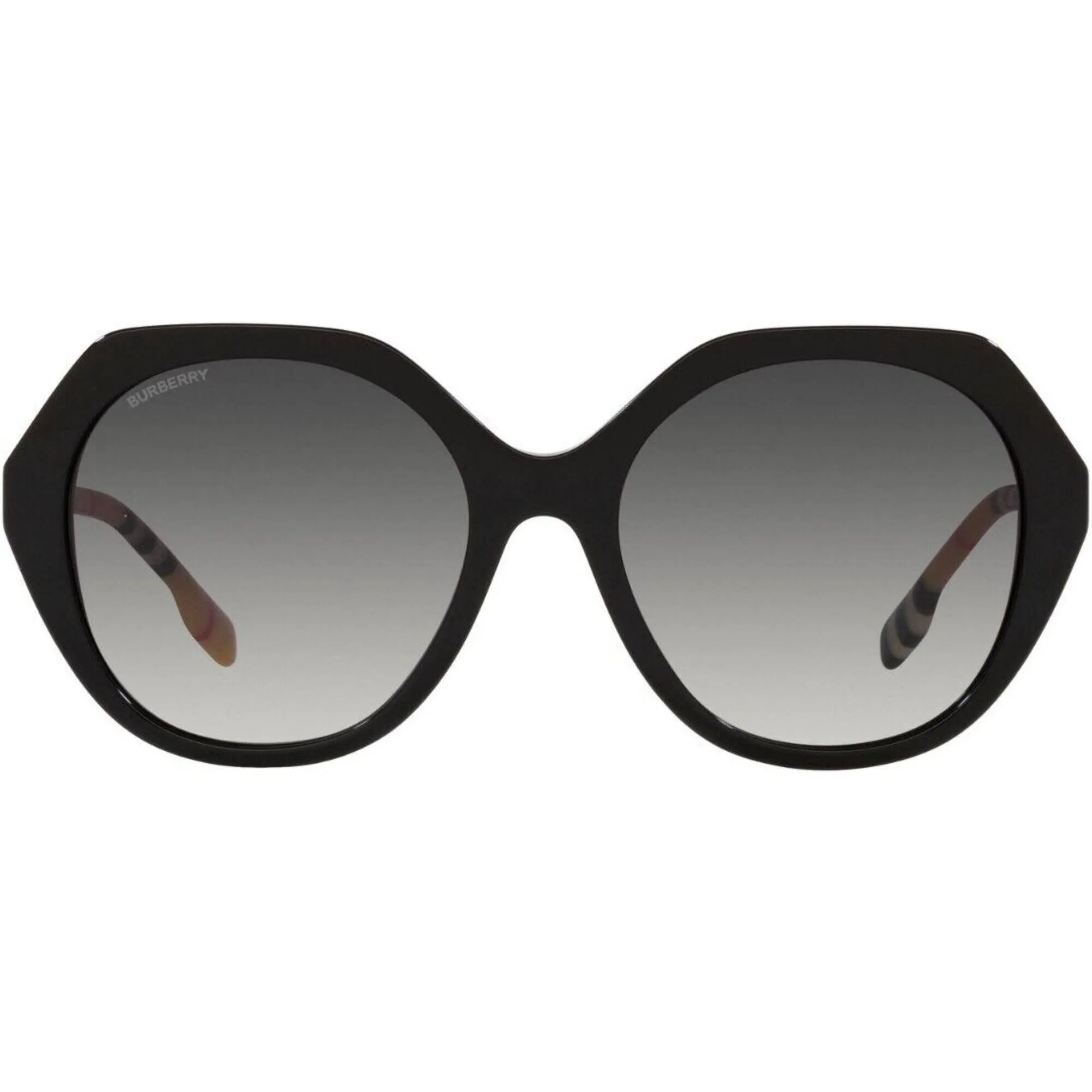Burberry Women's Sunglasses - Black Geometric Frame Grey Gradient Lens | 4375 38538G