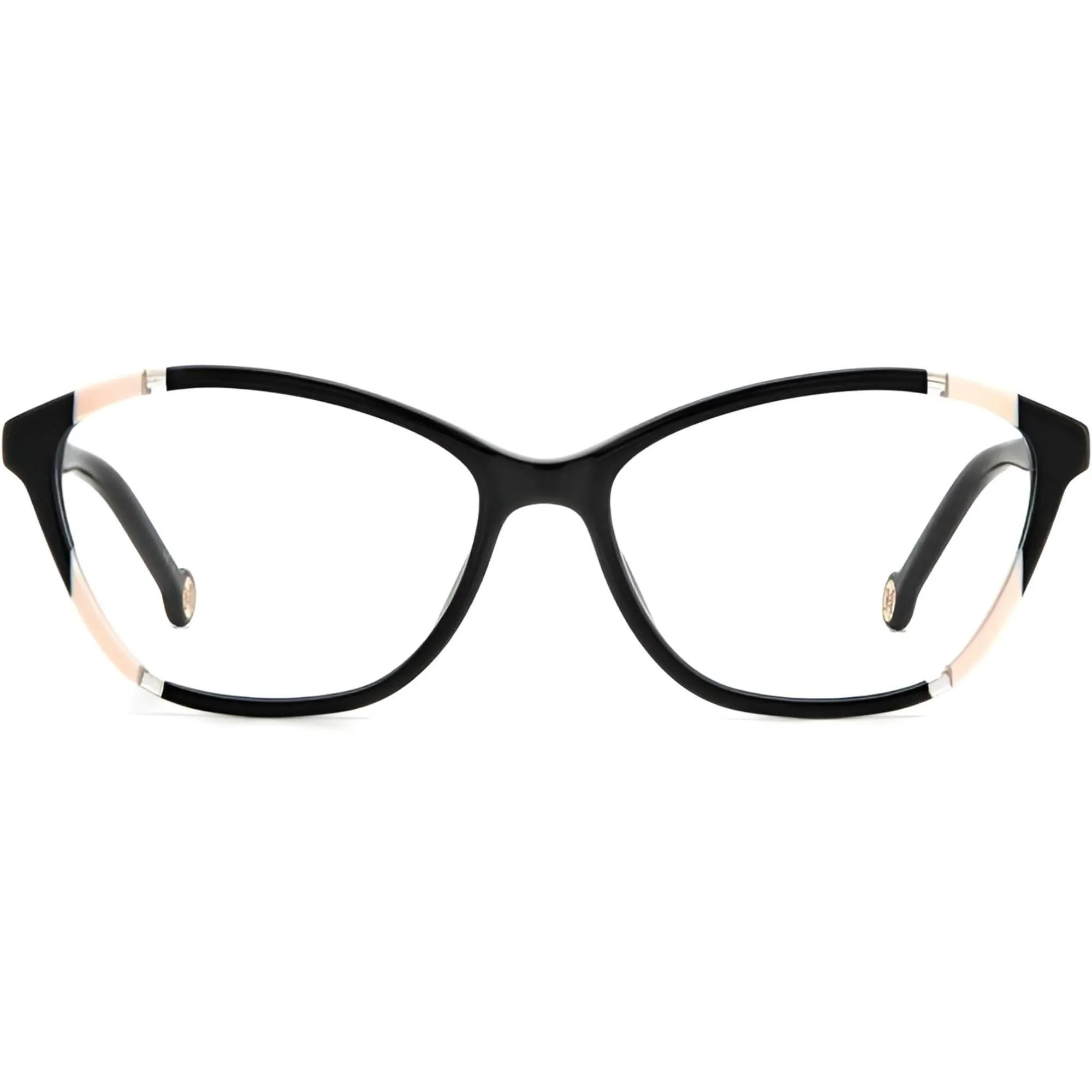 Carolina Herrera Women's Eyeglasses - Black Nude Plastic Cat Eye Frame | HER 0122 0KDX