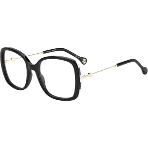 Carolina Herrera Women's Eyeglasses - Black Square Shape Frame Demo Lens | CH 0022 807