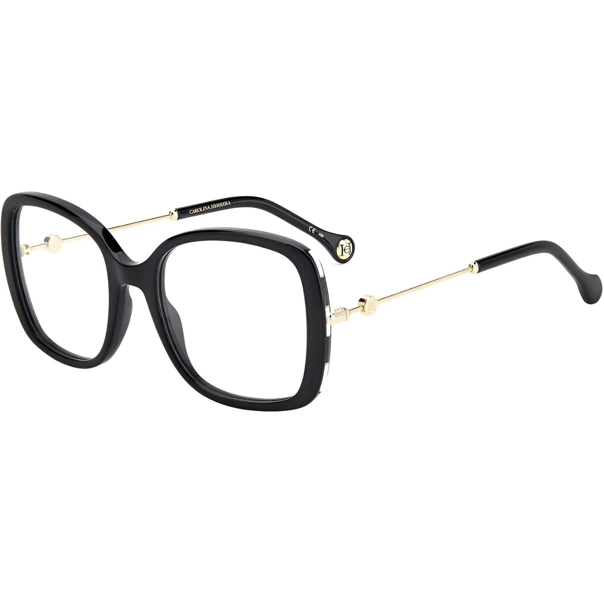 Carolina Herrera Women's Eyeglasses - Black Square Shape Frame Demo Lens | CH 0022 807