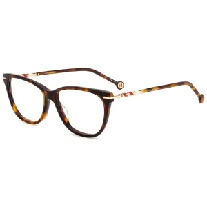 Carolina Herrera Women's Eyeglasses - Havana Plastic Frame Demo Lens | HER 0096 005L