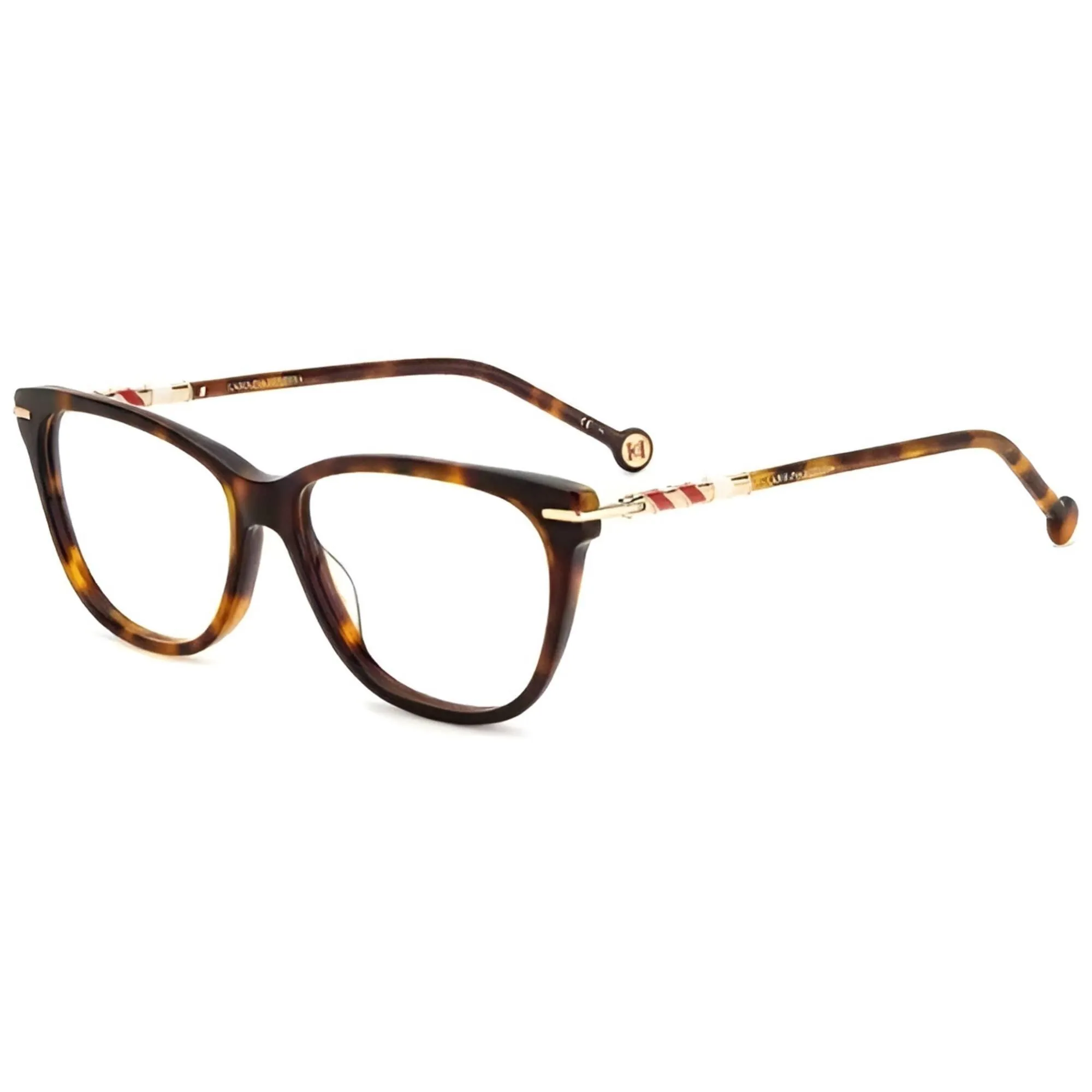 Carolina Herrera Women's Eyeglasses - Havana Plastic Frame Demo Lens | HER 0096 005L