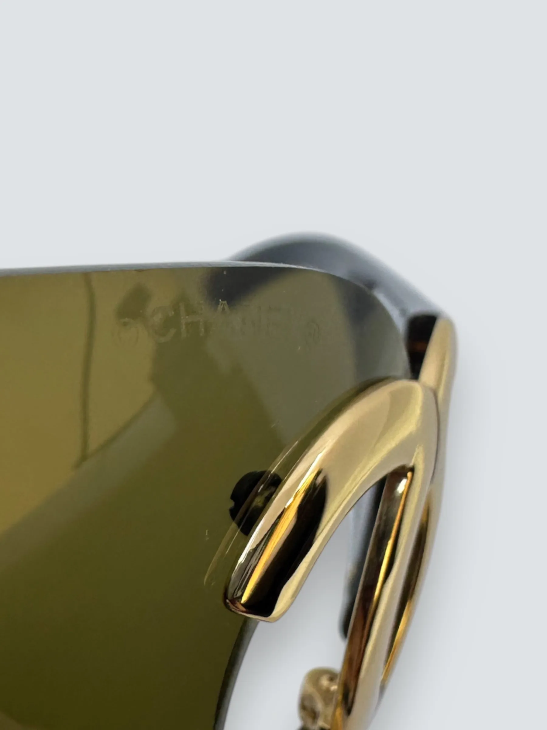 Chanel Black and Green Sunglasses