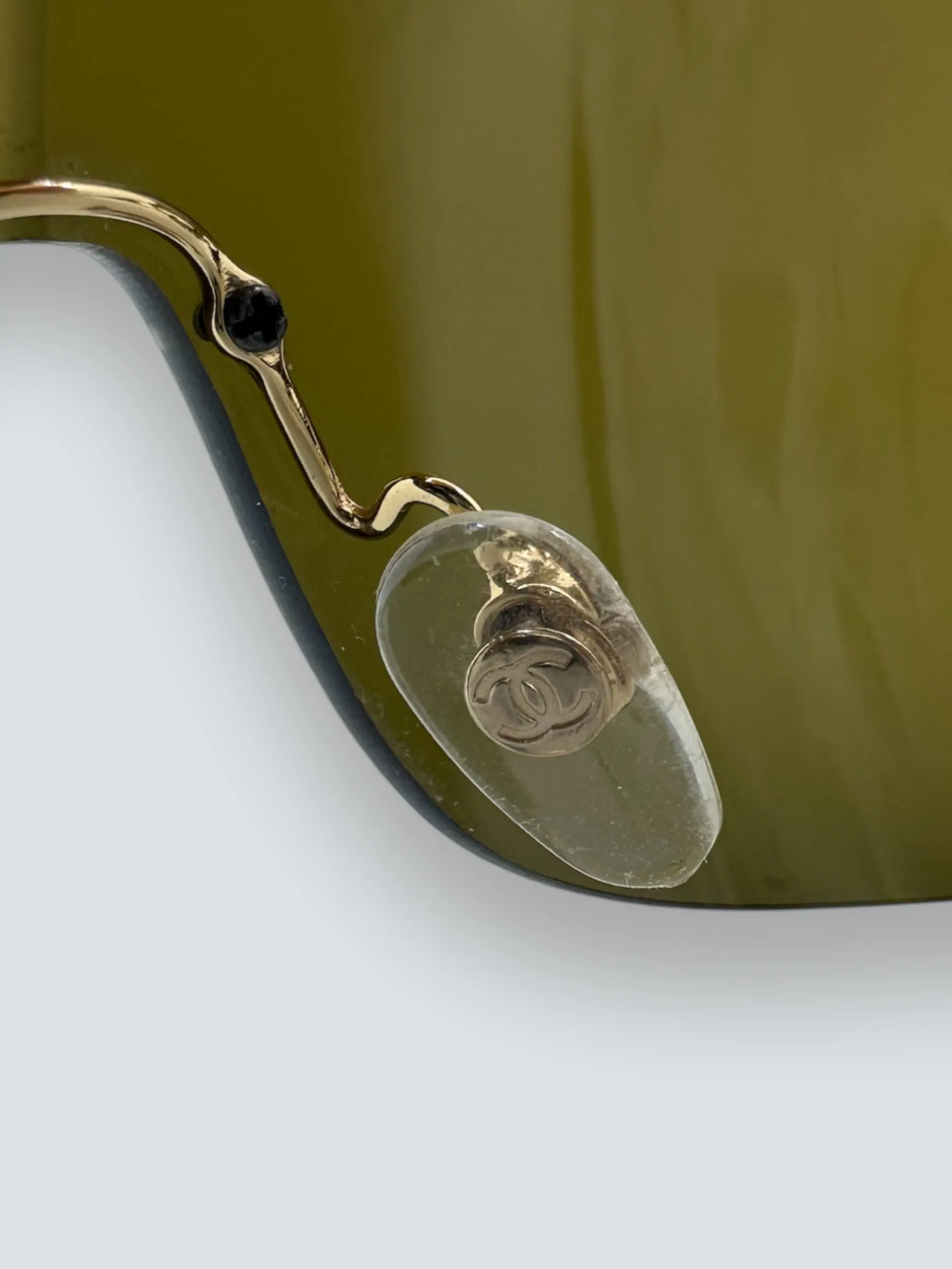 Chanel Black and Green Sunglasses