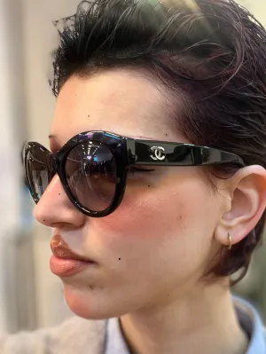 Chanel Black CC Sunglasses