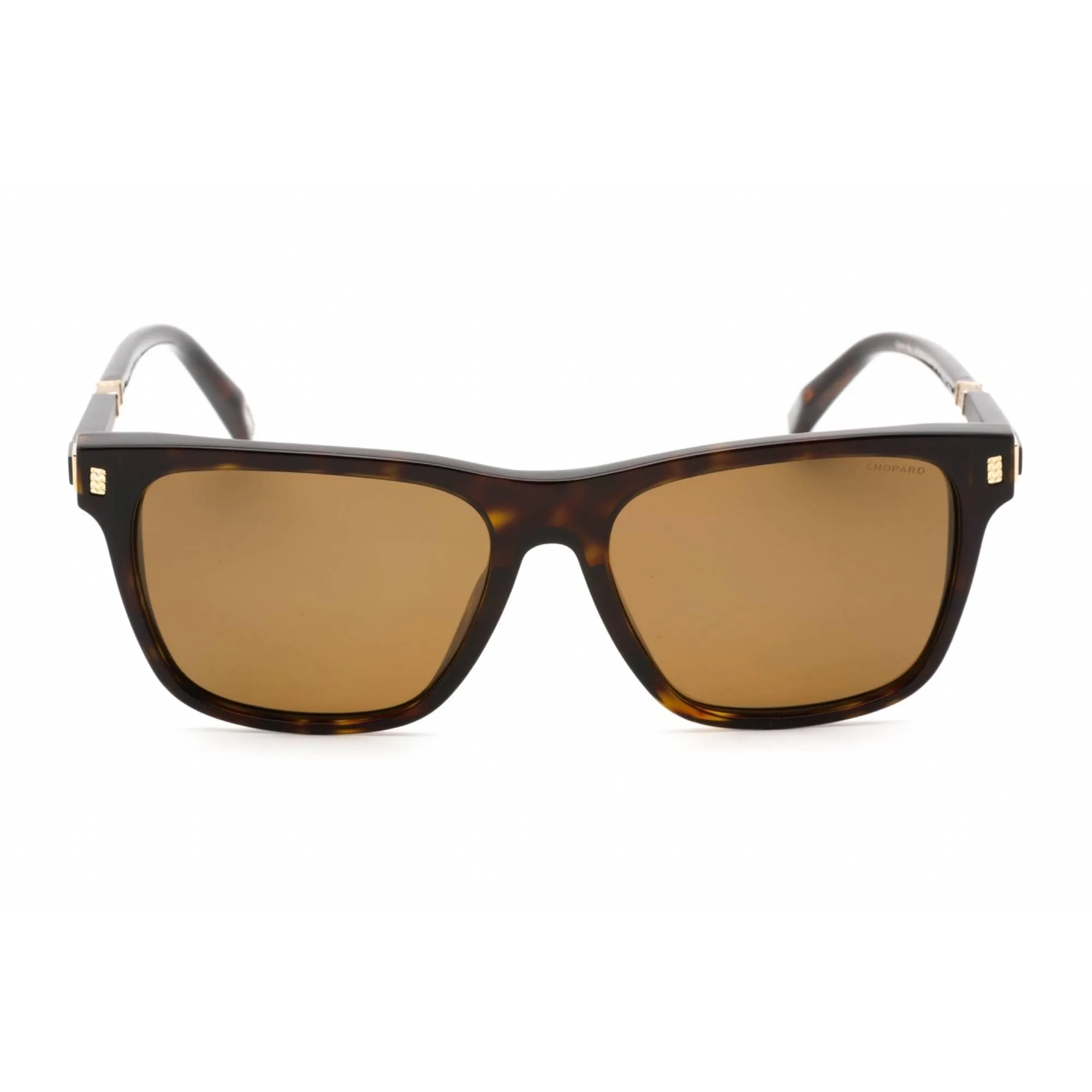 Chopard Men's Sunglasses - Full Rim Shiny Dark Havana Plastic Square | SCH312 722P