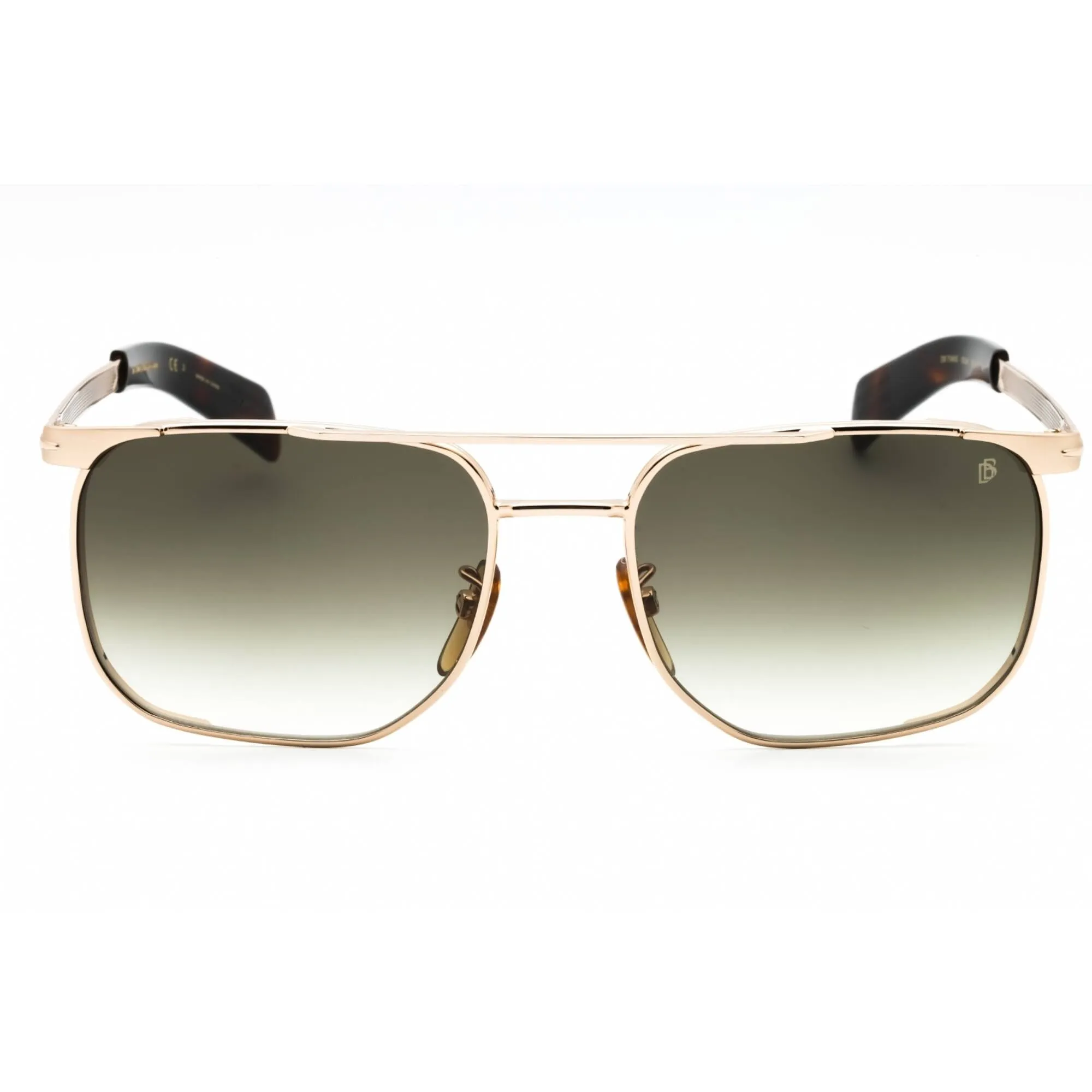 David Beckham Men's Sunglasses - Gold Havana Metal Pilot Frame | DB 7048/S 006J 9K