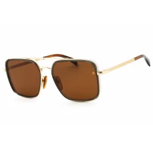 David Beckham Men's Sunglasses - Grey Gold Metal Pilot Frame | DB 7083/G/S 0FT3 70