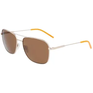 Dkny Unisex Sunglasses - Gold Neon Orange Pilot Frame Brown Lens | DKNY DK113S 717
