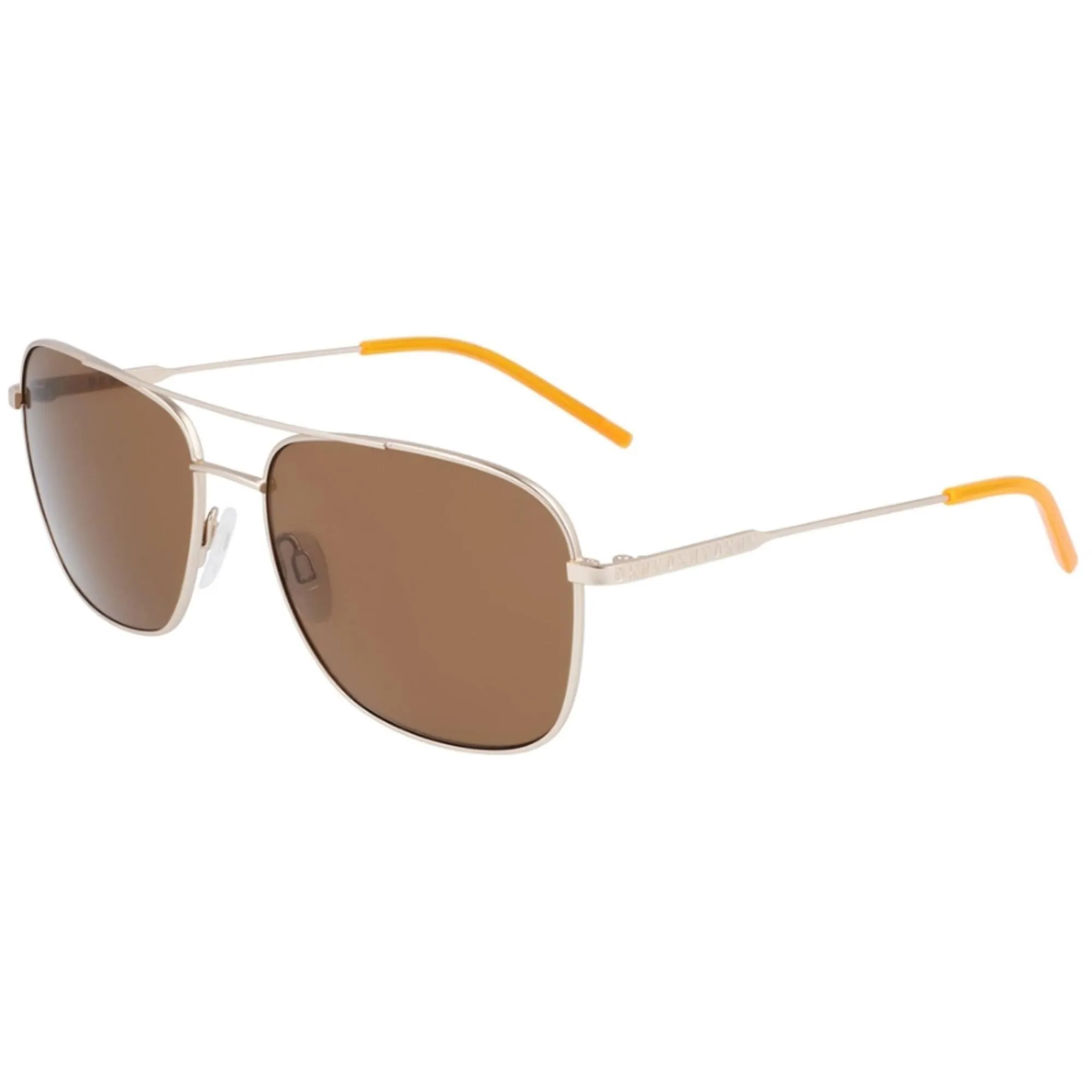 Dkny Unisex Sunglasses - Gold Neon Orange Pilot Frame Brown Lens | DKNY DK113S 717