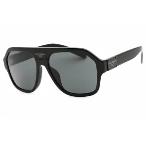 Dolce & Gabbana Men's Sunglasses - Black Square Frame Grey Lens | 0DG4433F 501/87