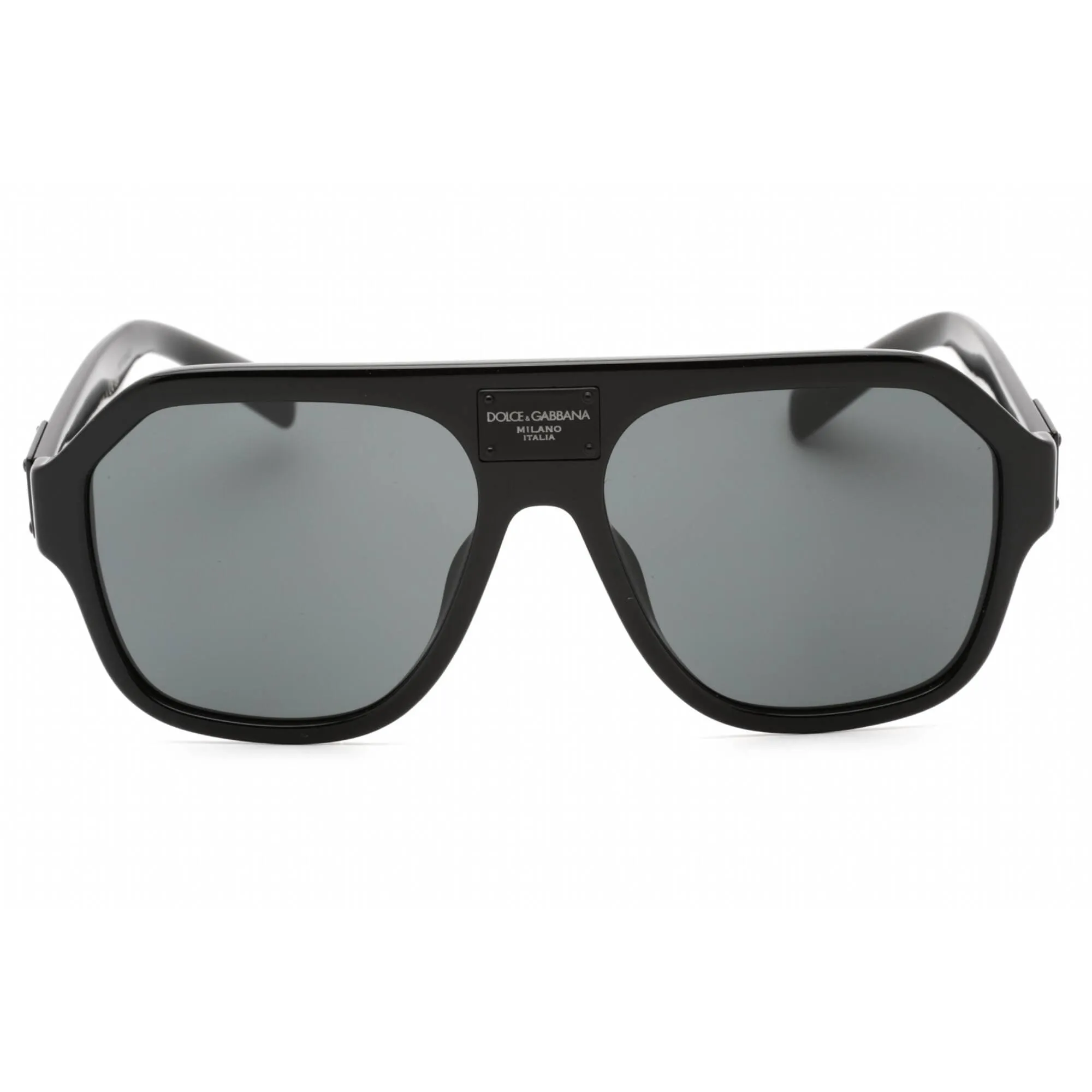 Dolce & Gabbana Men's Sunglasses - Black Square Frame Grey Lens | 0DG4433F 501/87