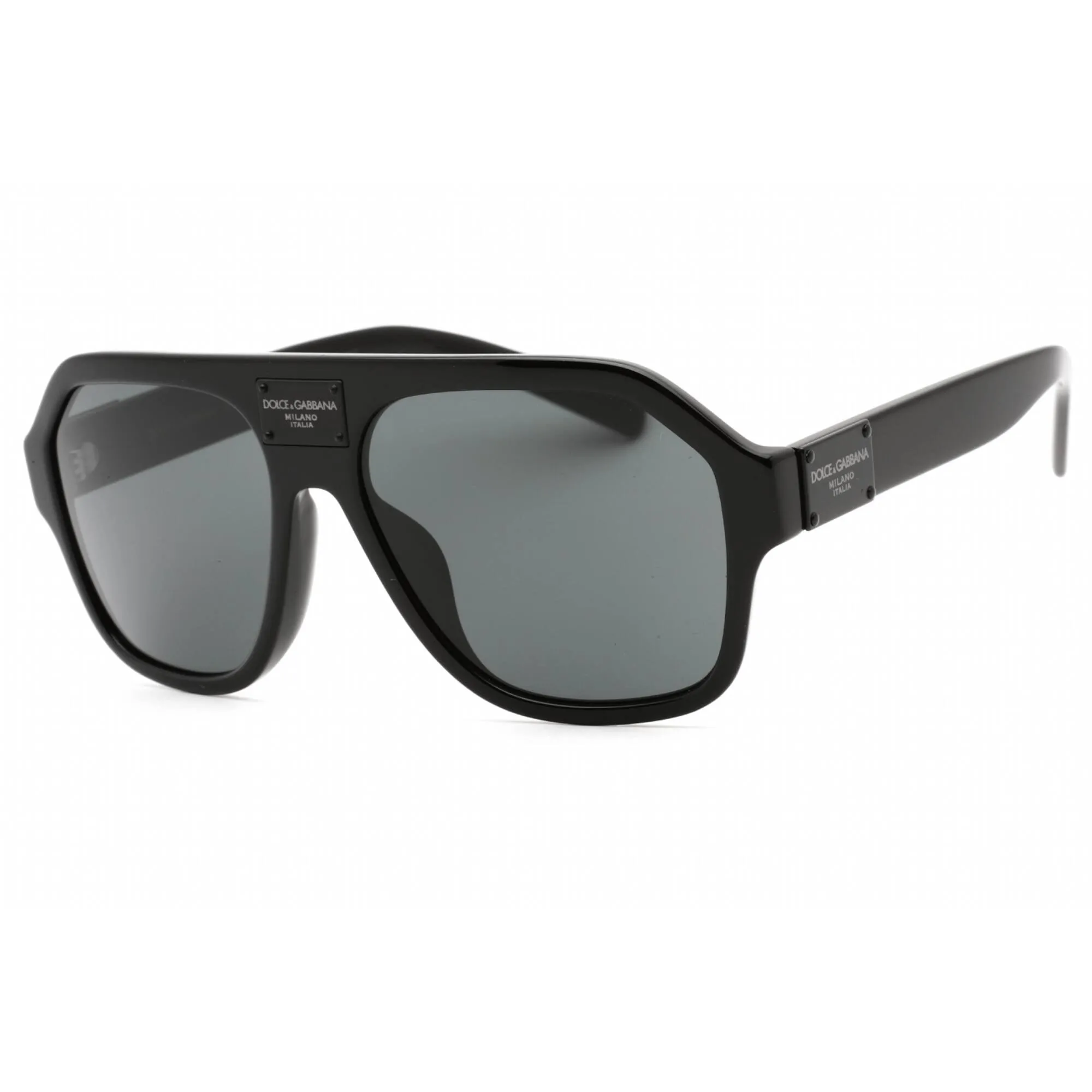 Dolce & Gabbana Men's Sunglasses - Black Square Frame Grey Lens | 0DG4433F 501/87