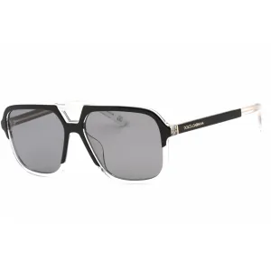 Dolce & Gabbana Men's Sunglasses - Top Black On Crystal Plastic | 0DG4354F 501/81