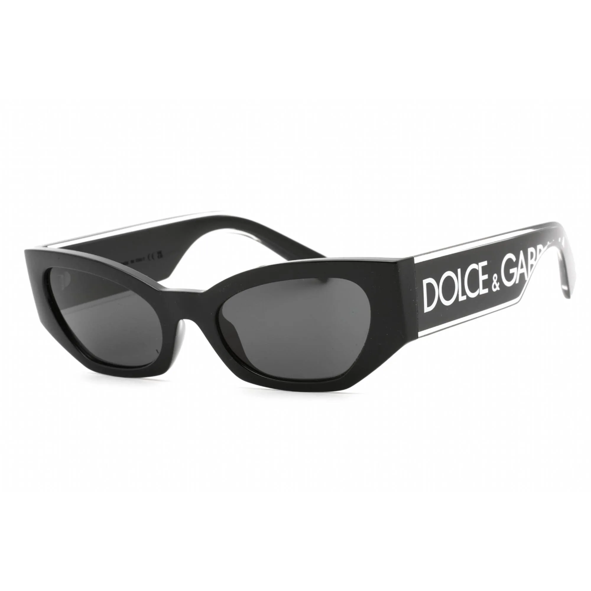 Dolce & Gabbana Women's Sunglasses - Black Cat Eye Frame Grey Lens | 0DG6186 501/87