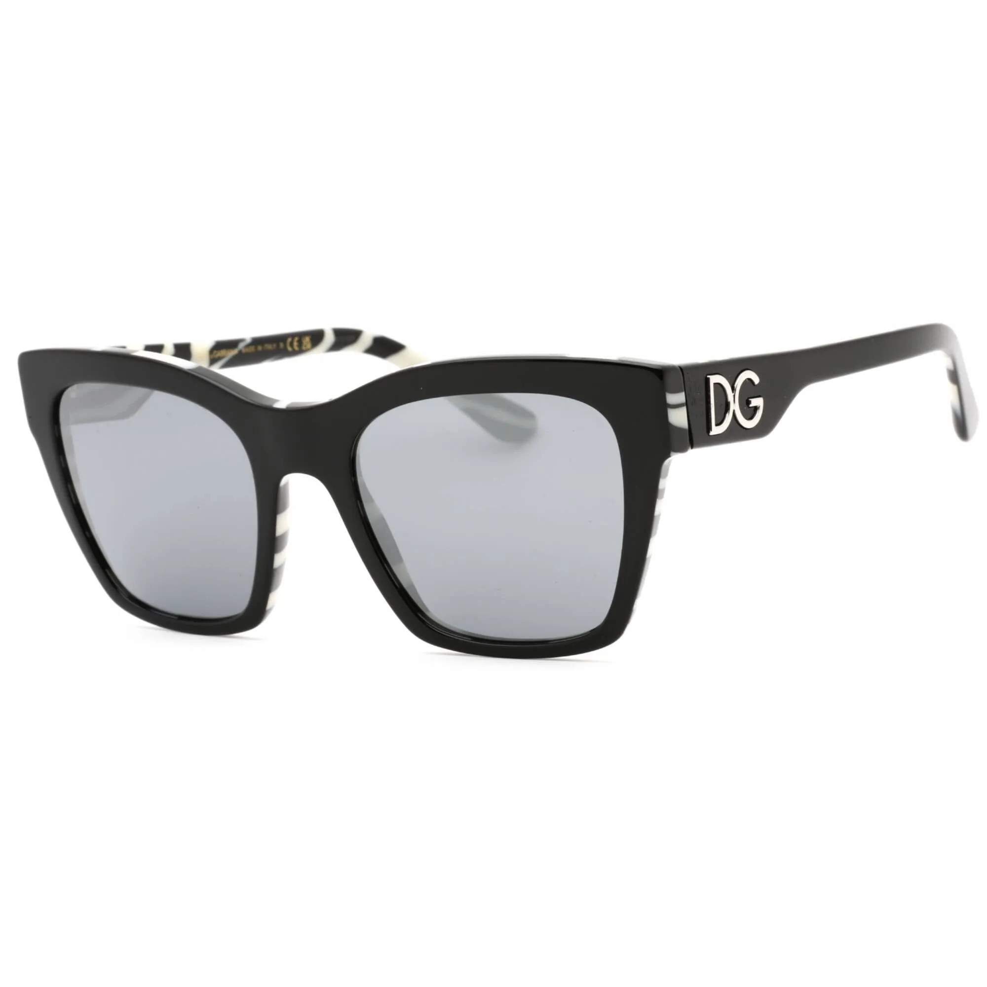 Dolce & Gabbana Women's Sunglasses - Black On Zebra Cat Eye Frame | 0DG4384 33726G