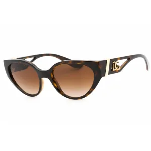 Dolce & Gabbana Women's Sunglasses - Havana Plastic Cat Eye Frame | 0DG6146 502/13