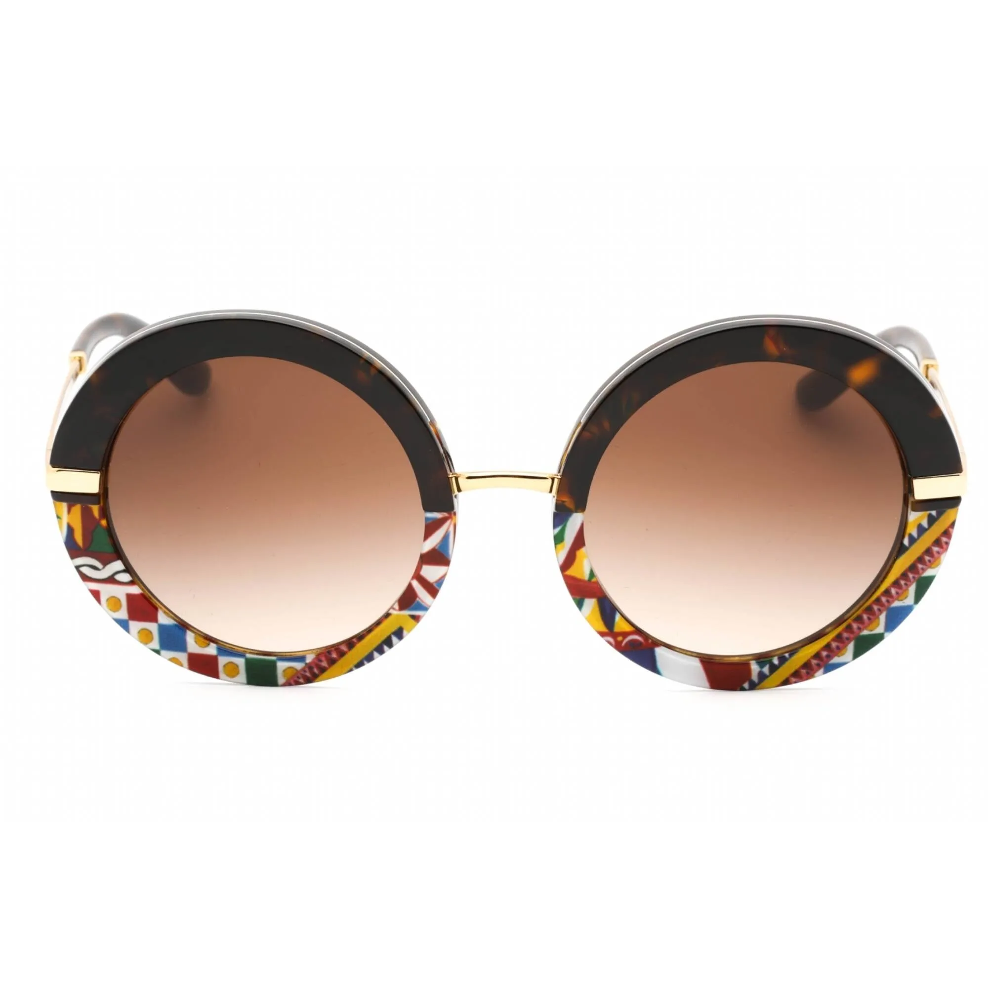 Dolce & Gabbana Women's Sunglasses - Top Havana-Handcart Round Frame | 0DG4393 327813