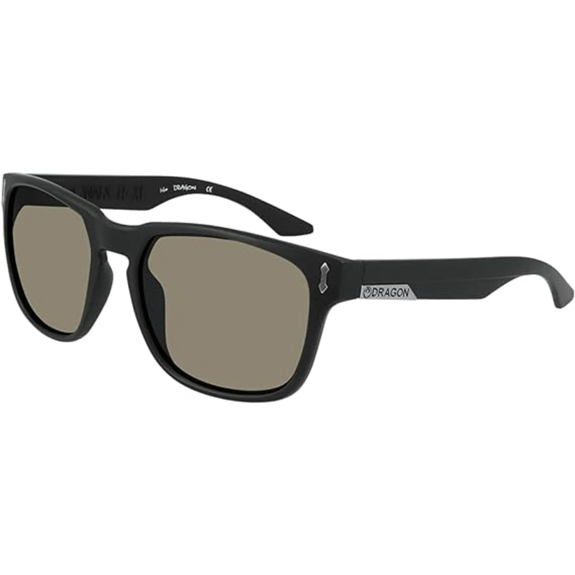 Dragon Men's Sunglasses - Matte Black Plastic Square Frame | DR MONARCH XL LL ION 17