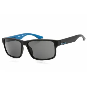 Dragon Men's Sunglasses - Matte Black/Blue Rectangular Frame | DR512S LL MI COUNT 008