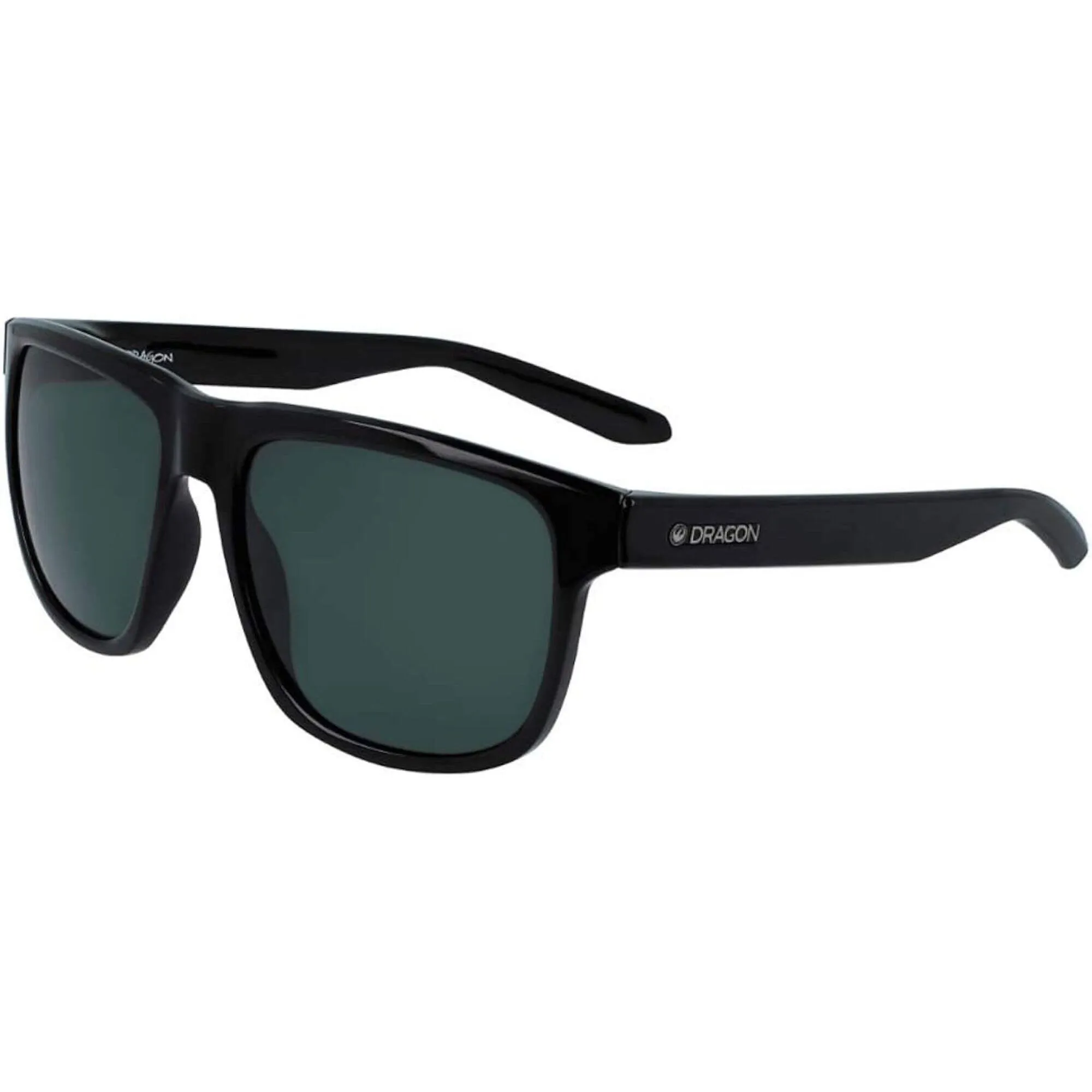 Dragon Men's Sunglasses - Shiny Black Full Rim Square Frame | DR SESH LL POLAR 1