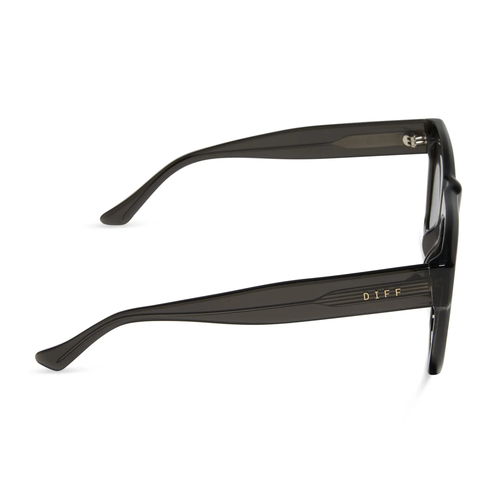 EASTON - BLACK SMOKE CRYSTAL   GREY MIRROR SUNGLASSES