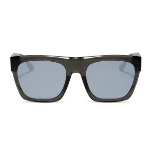 EASTON - BLACK SMOKE CRYSTAL   GREY MIRROR SUNGLASSES