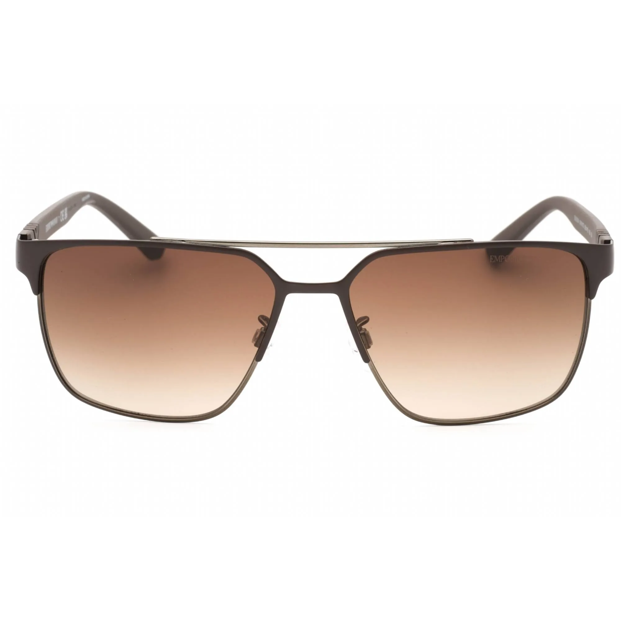 Emporio Armani Men's Sunglasses - Matte Brown Gunmetal Pilot Frame | 0EA2134 316113