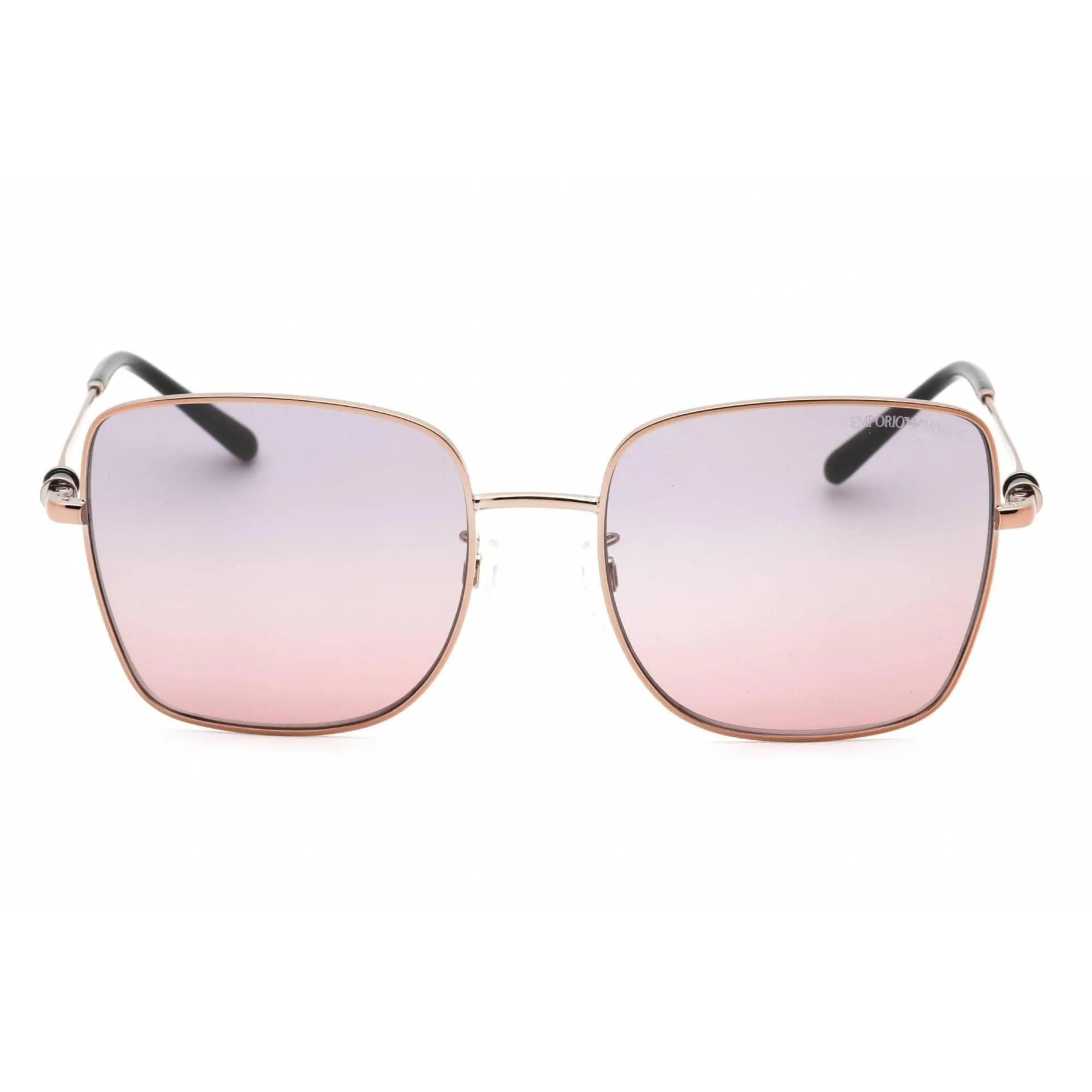 Emporio Armani Women's Sunglasses - Shiny Rose Gold Square Frame | 0EA2128D 301168