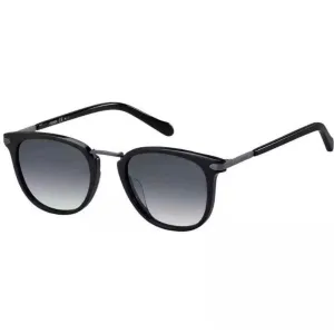 Fossil Unisex Sunglasses - Black Square Frame Grey Shaded Lens | FOSSIL FOS 2099/G/S S