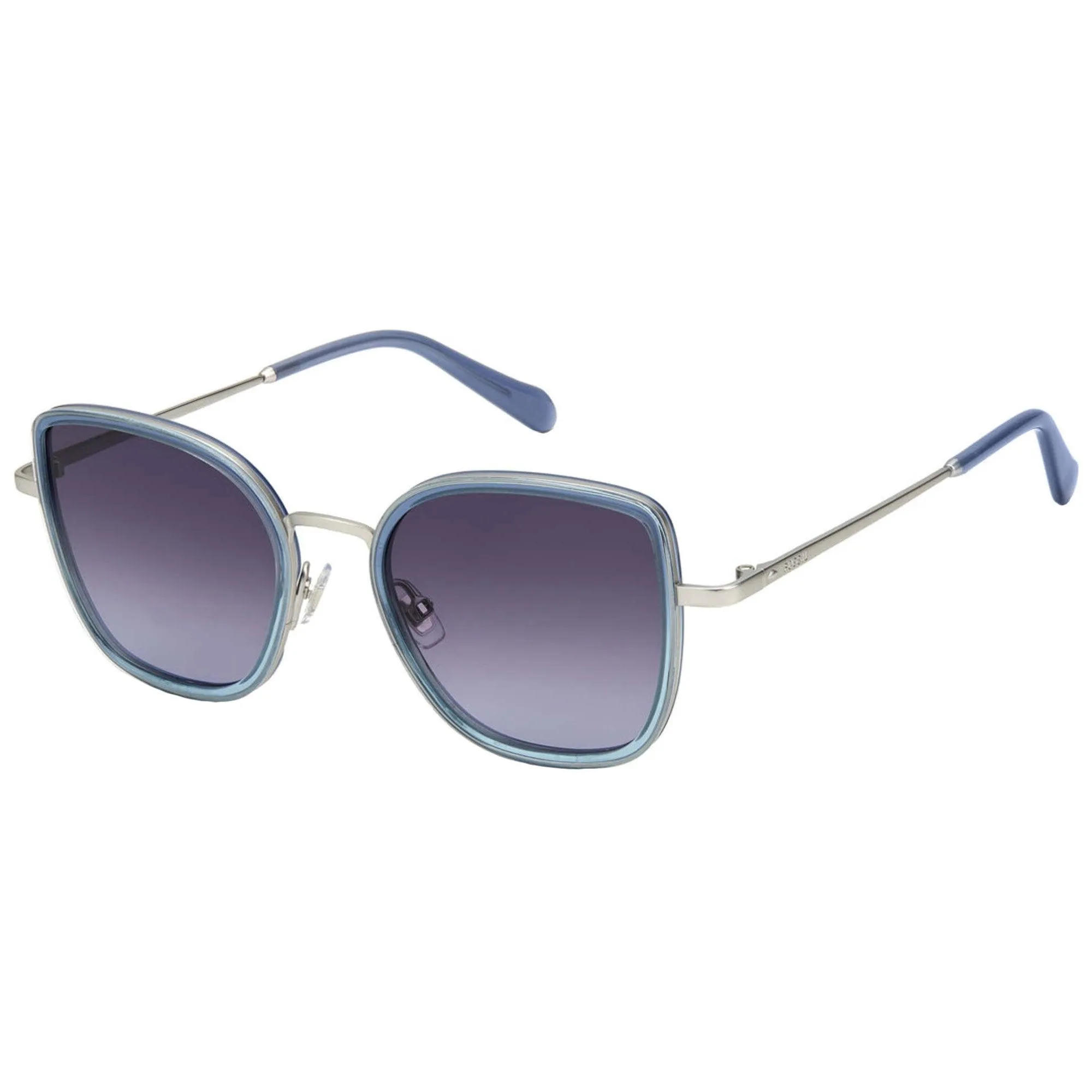 Fossil Unisex Sunglasses - Matte Palladium Metal Cat Eye Frame | FOSSIL FOS 2104/G/S S