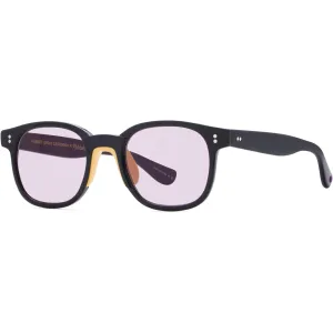 Garrett Leight Women's Sunglasses - Black Acetate Square Frame | MICHELL & NESS BK/PLU
