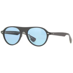 Garrett Leight Women's Sunglasses - Matte Black Aviator Full Rim | ECKHART MBK/PAC
