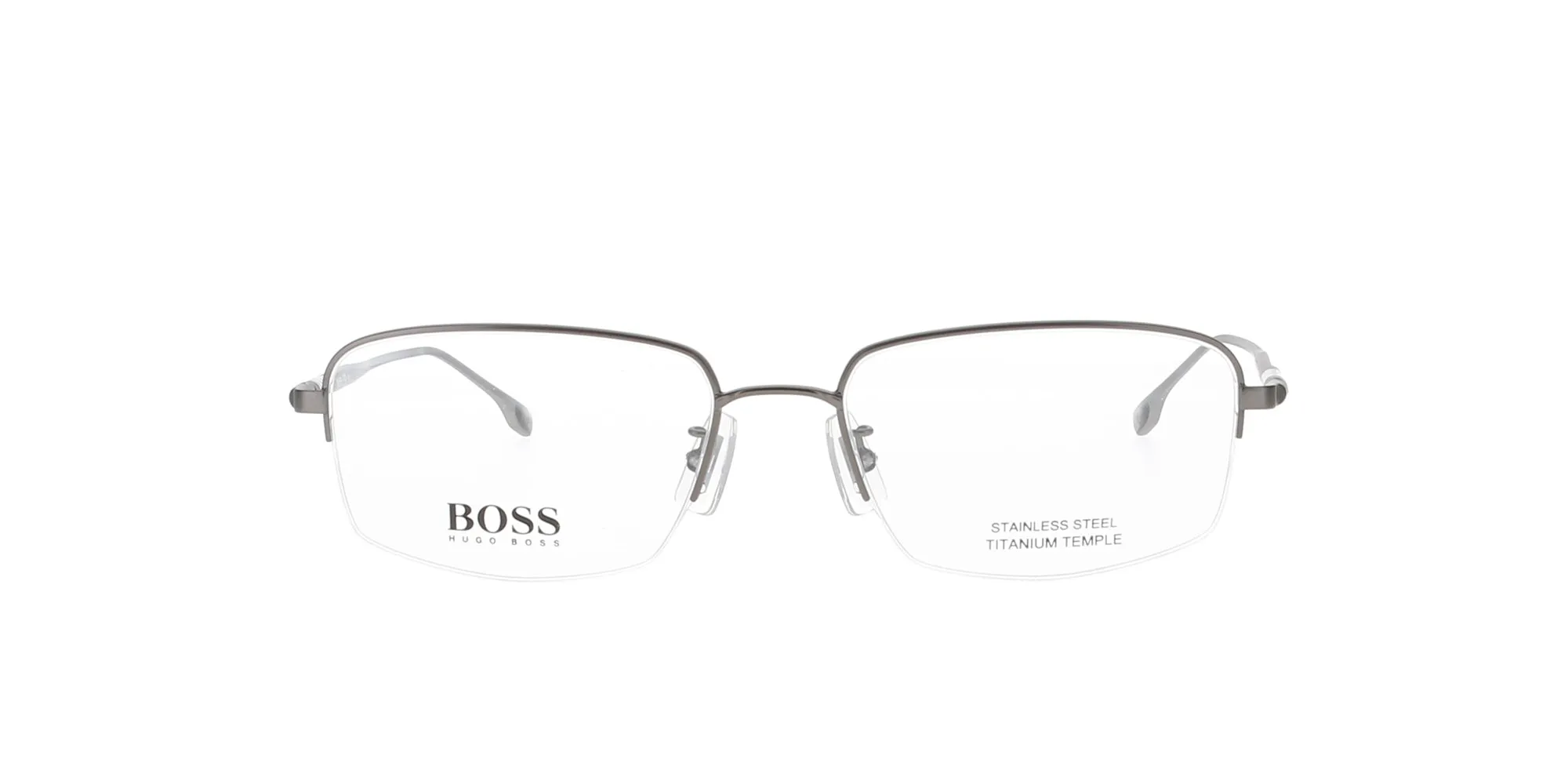 Grey Stainless Steel with Titanium Rimless Boss Frame