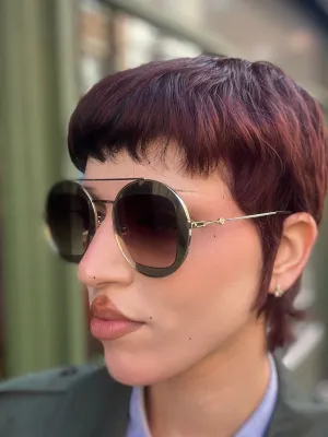Gucci Goldtone Sunglasses