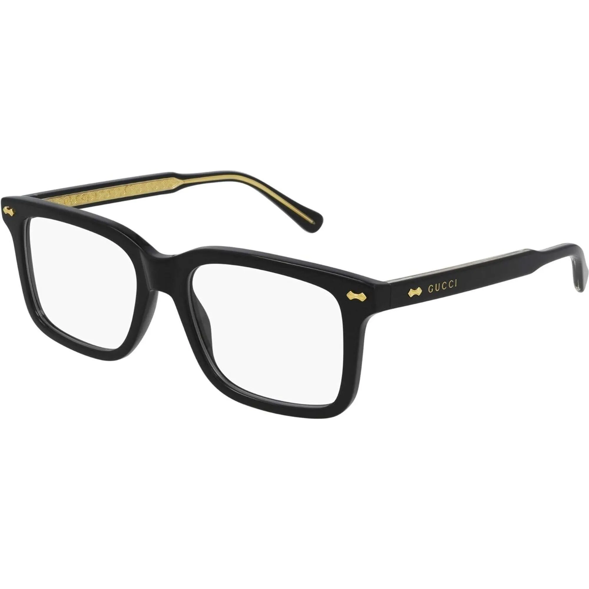 Gucci Men's Eyeglasses - Black Plastic Rectangular Shape Frame Demo Lens | GG0914O 001