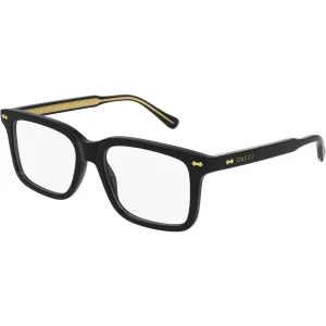 Gucci Men's Eyeglasses - Black Plastic Rectangular Shape Frame Demo Lens | GG0914O 001