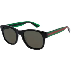 Gucci Men's Sunglasses Black Fixed Nose Pads Full Rim Square Frame | GG0003SN 002