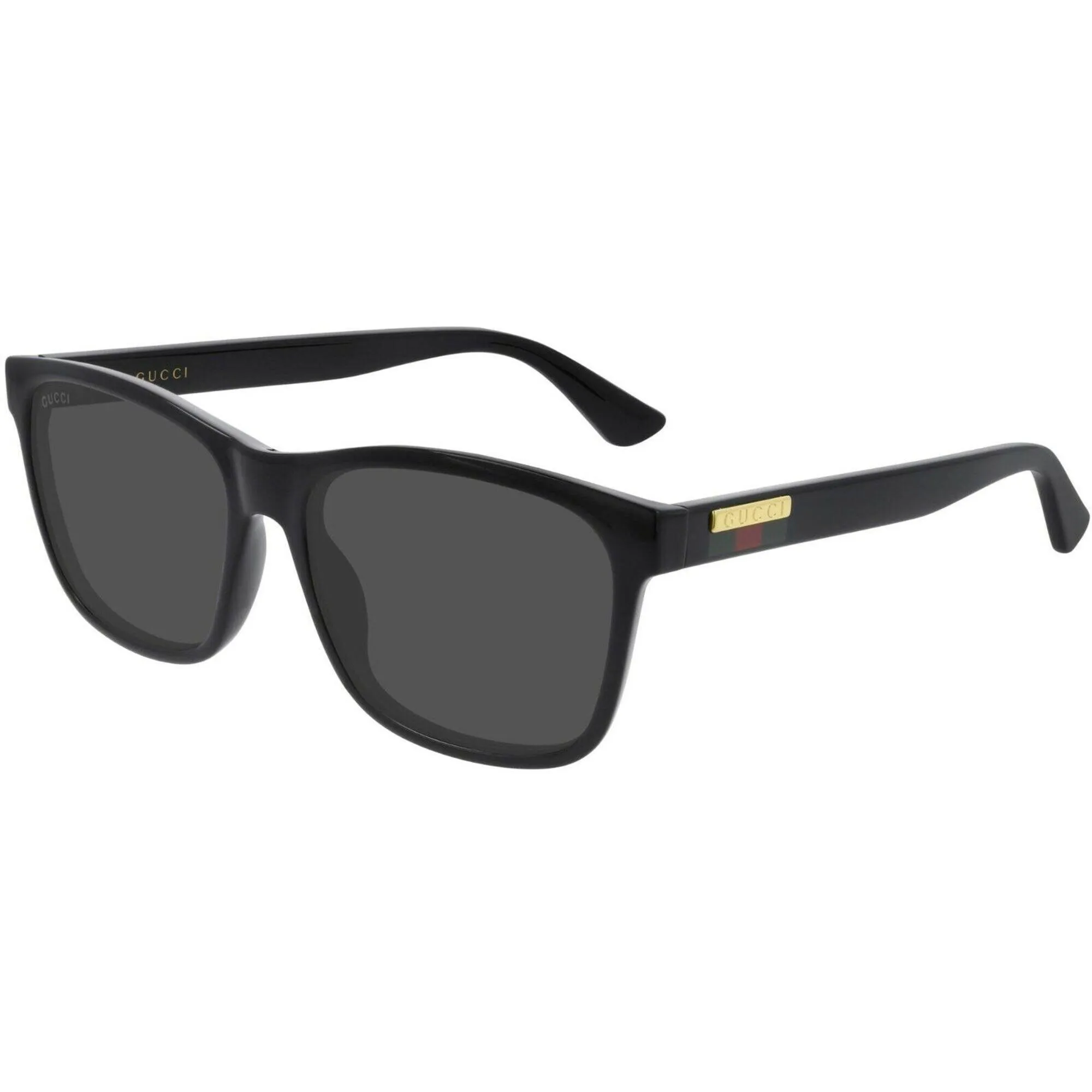Gucci Men's Sunglasses - Black Plastic Rectangular Shape Frame Grey Lens | GG0746S 001