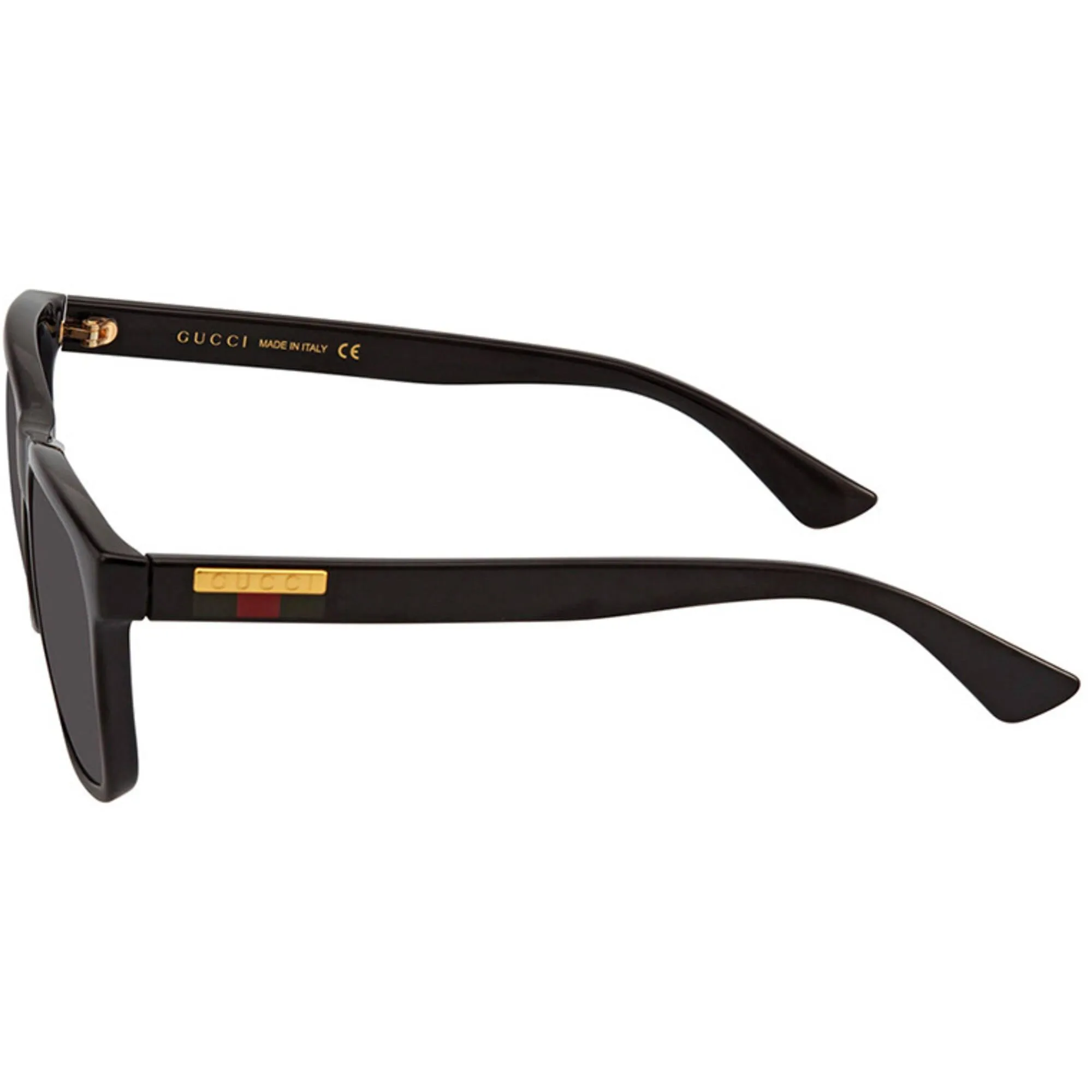 Gucci Men's Sunglasses - Black Plastic Rectangular Shape Frame Grey Lens | GG0746S 001